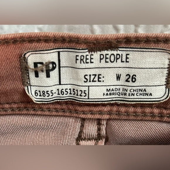 NWT Free People Red Clay Size 26 Denim - Picture 7 of 7
